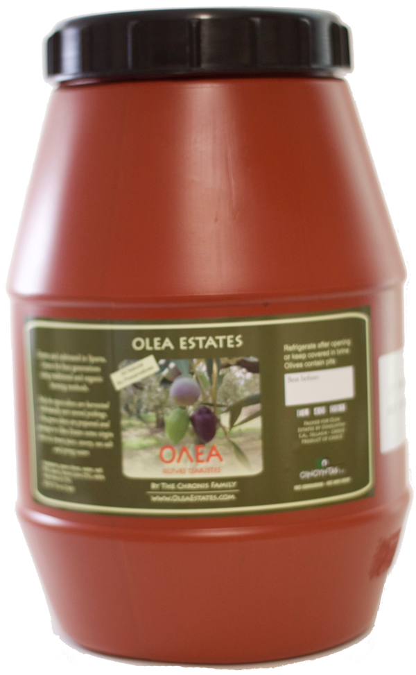 Olea green olives 5lbs barrel